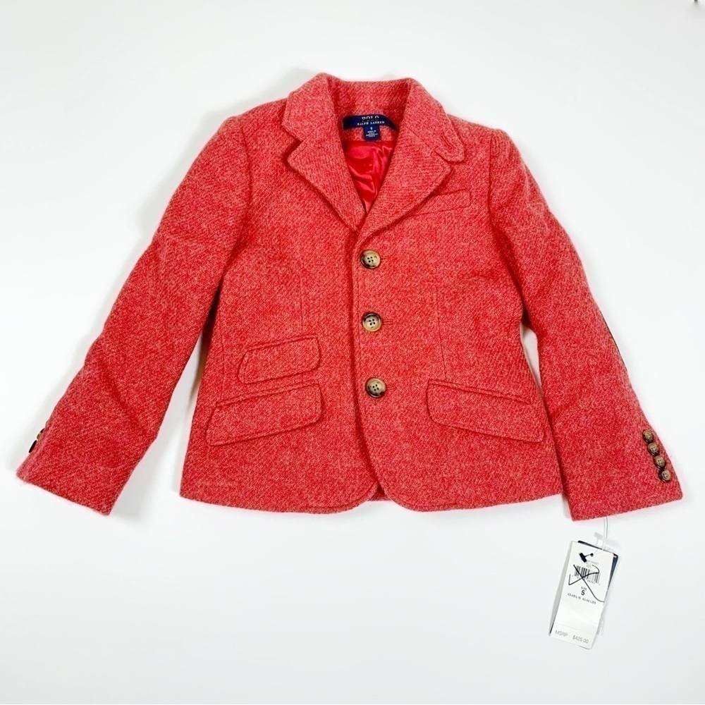 Polo Ralph Lauren Boys’ Salmon Wool Blazer – Classic Tailored Elegance size 5